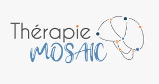 Logotype de la thérapie MOSAIC, accompagné d'un tracé de points reliés évoquant un réseau.